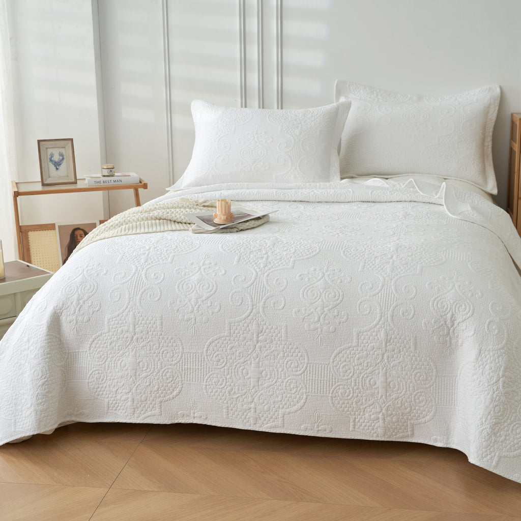Boutique White Coverlet Set