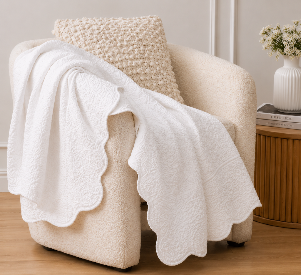 Antique White Throw