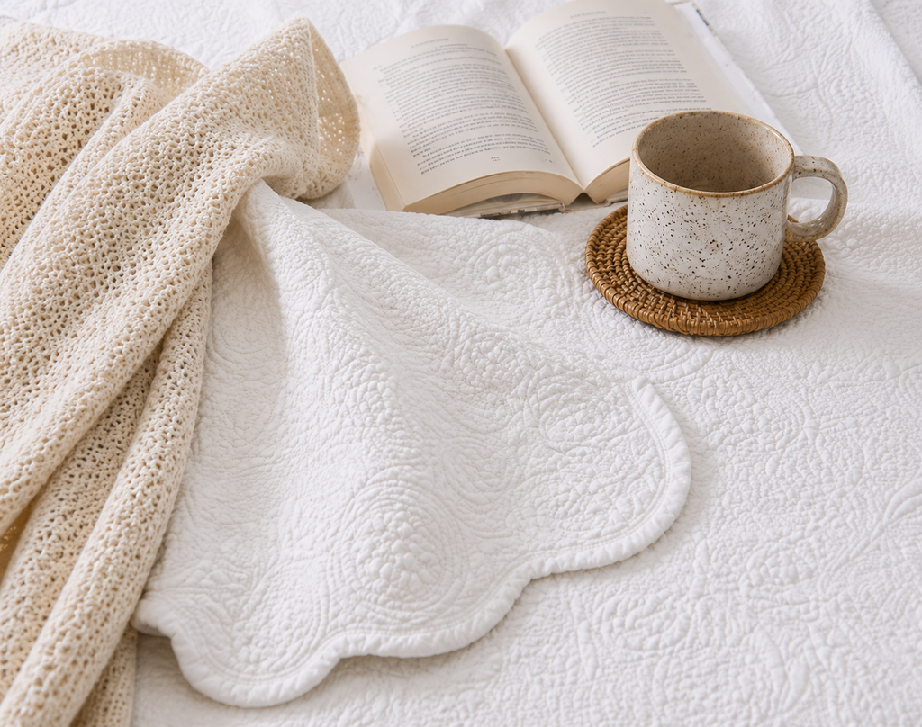 Antique White Throw