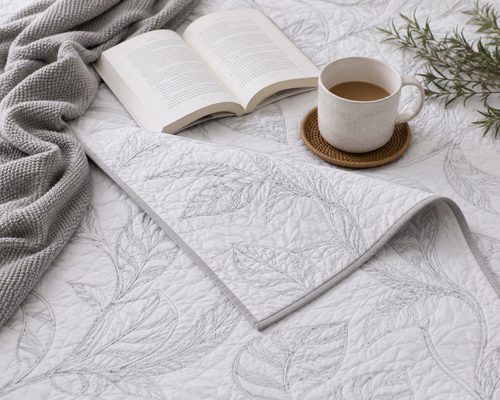Botanical Leaves Coverlet Set