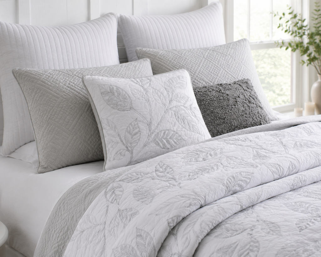 Botanical Leaves Coverlet Set