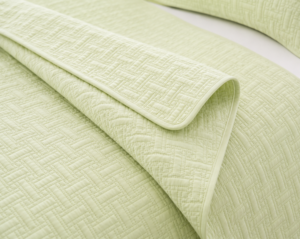 Milky Green Coverlet Set