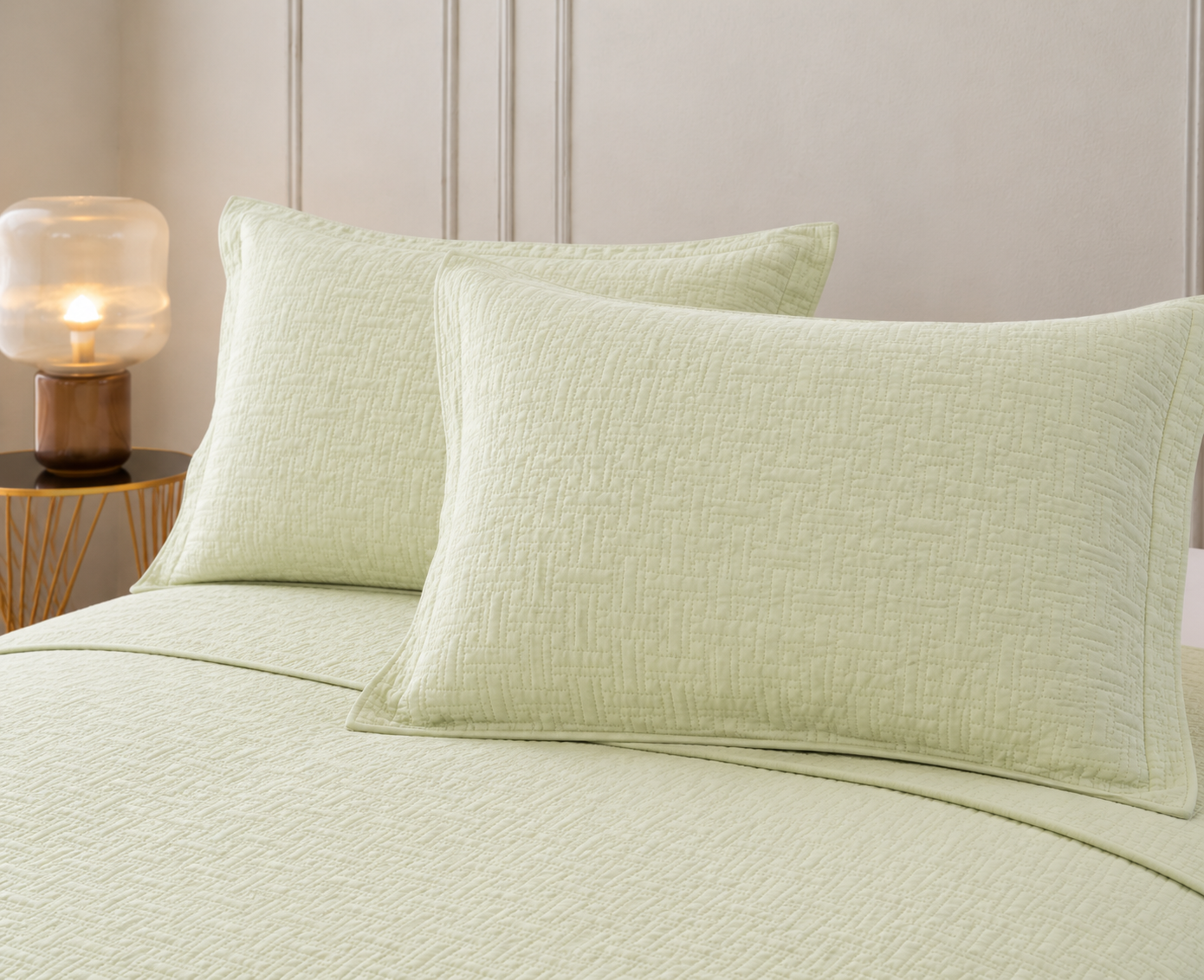 Milky Green Coverlet Set